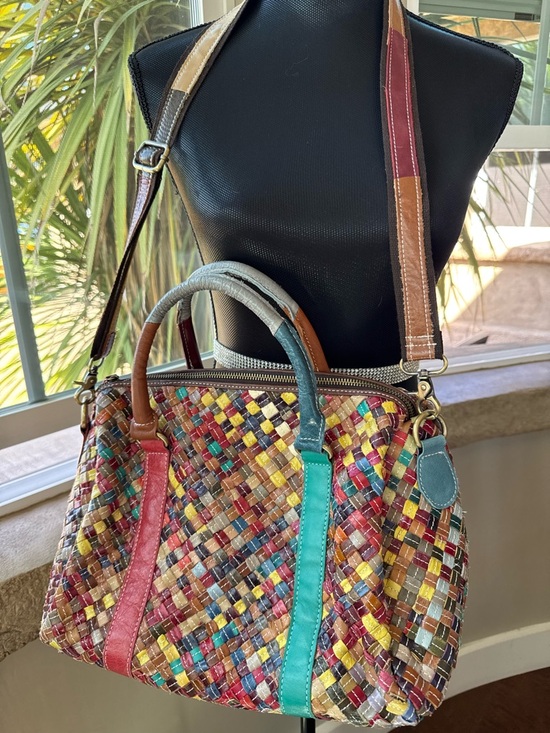 Charmés Los Angeles Leather Woven Multicolor Handbag - Shoulder Purse main image 11